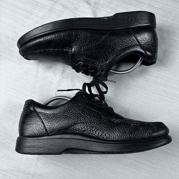 SAS Bout Time Men\'s Size 11 S Black Orthopedic Walking Shoes Leather Lace Mocs main image 8